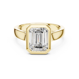 Gold Jewelry L36-3, Emerald center stone, Yellow Gold, view 4