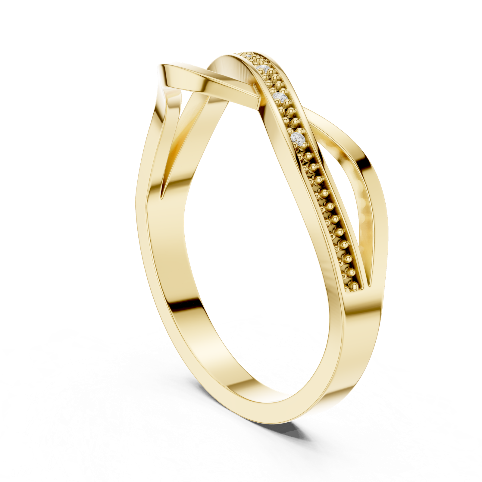 Gold Ring DDLR-738, Yellow Gold, view 1