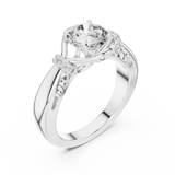 Gold Ring LR-0112, White Gold, view 2