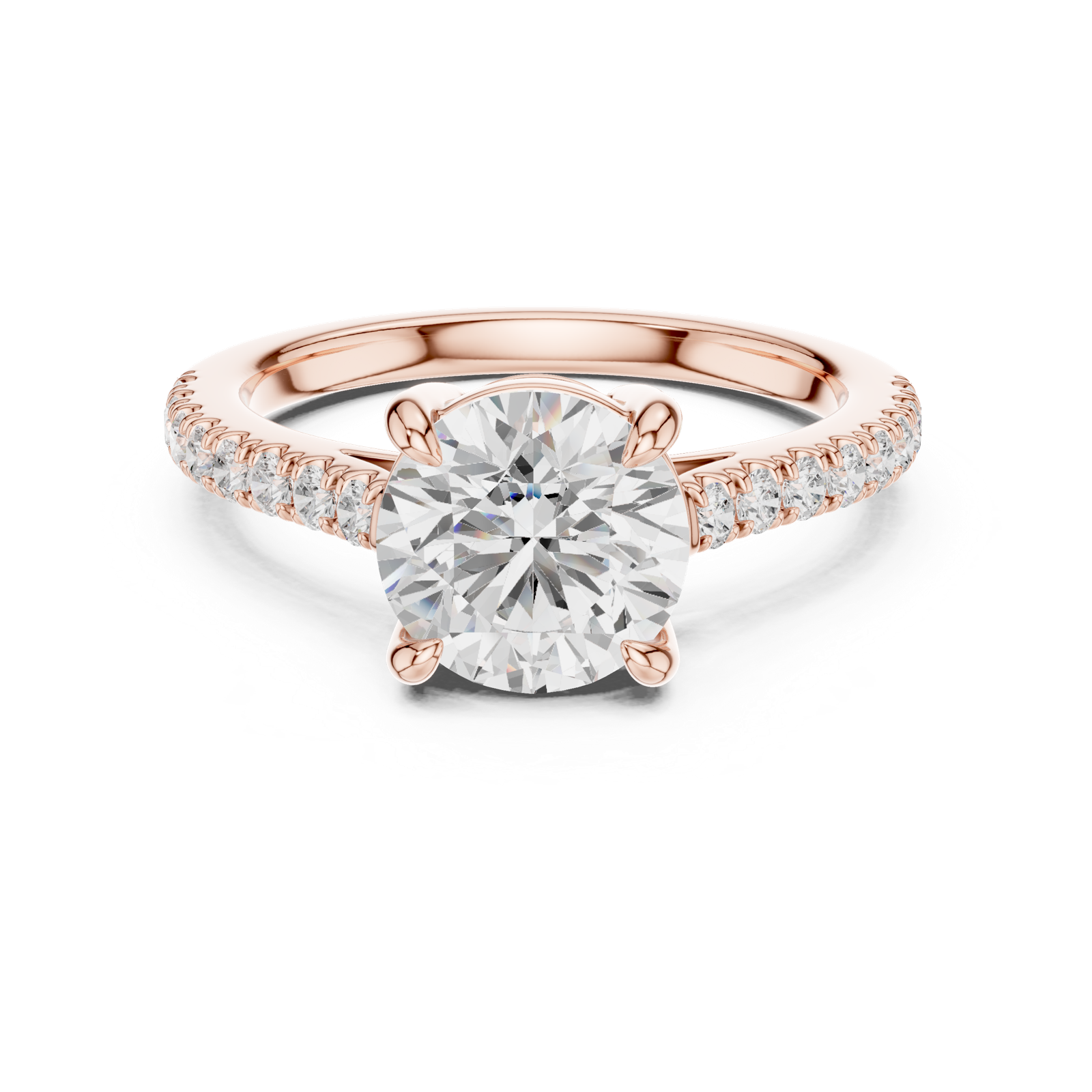 Gold Ring DDLR-882, Rose Gold, view 4