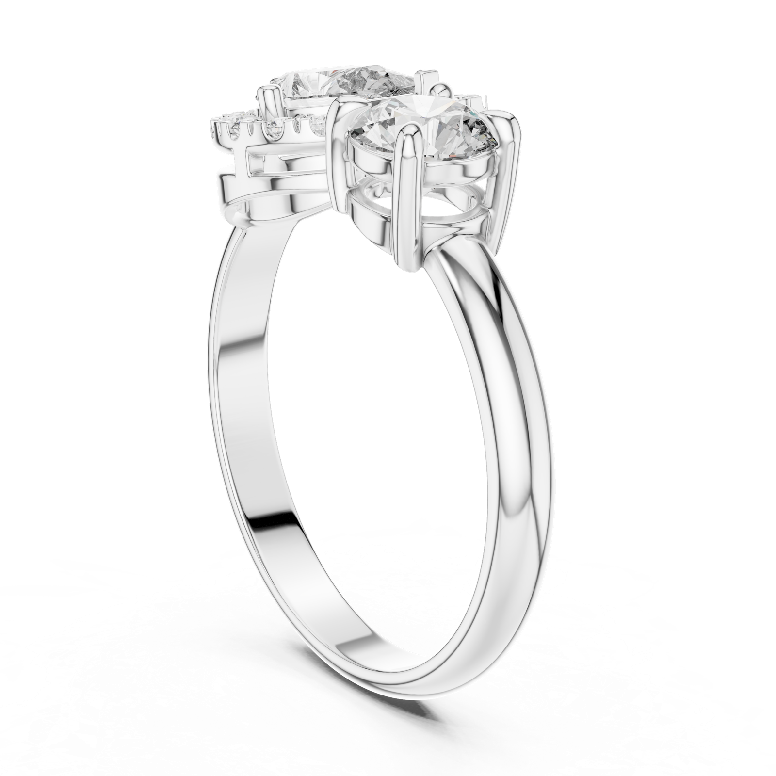 Gold Ring DDLR-003, White Gold
