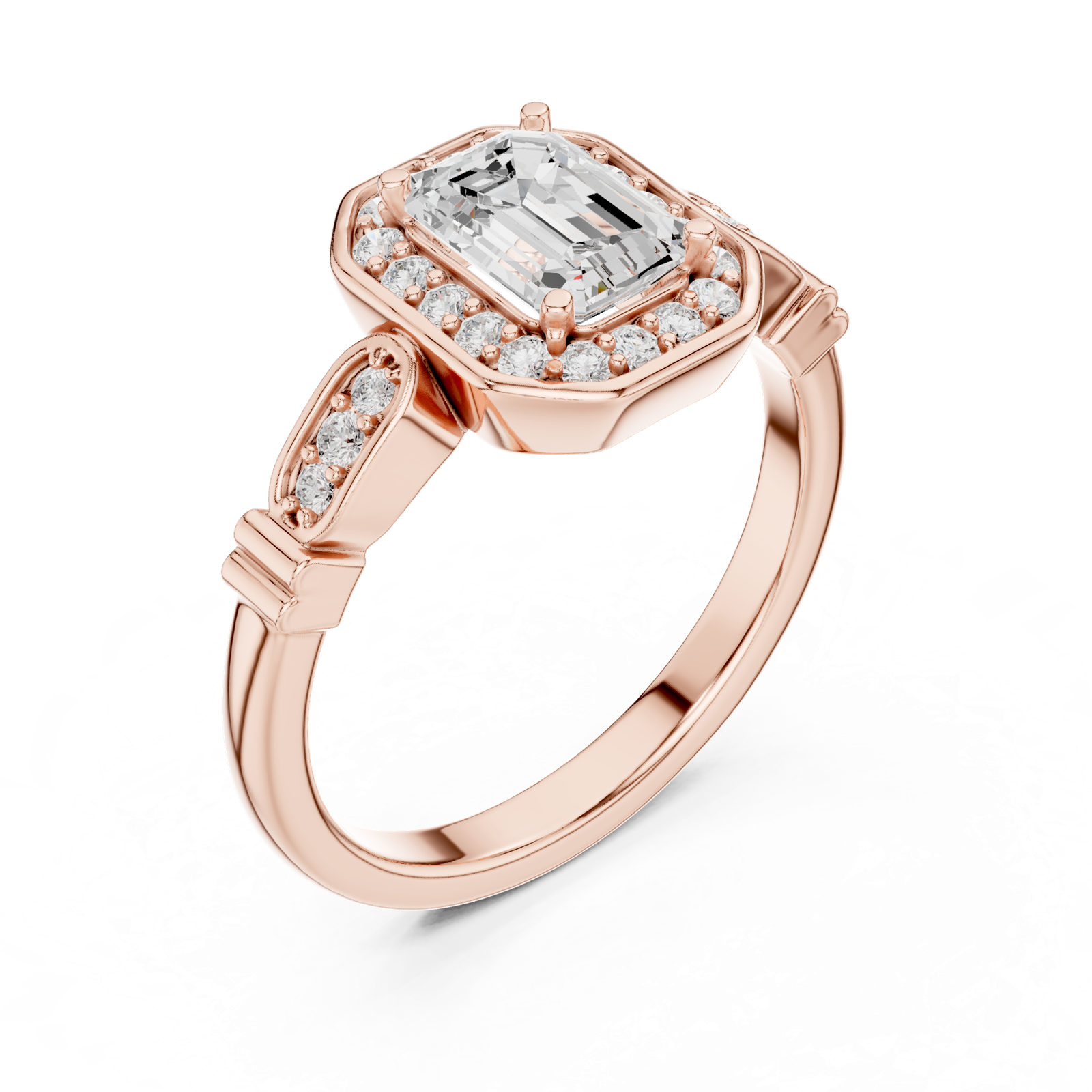 Gold Ring LR-0270, Rose Gold, view 2