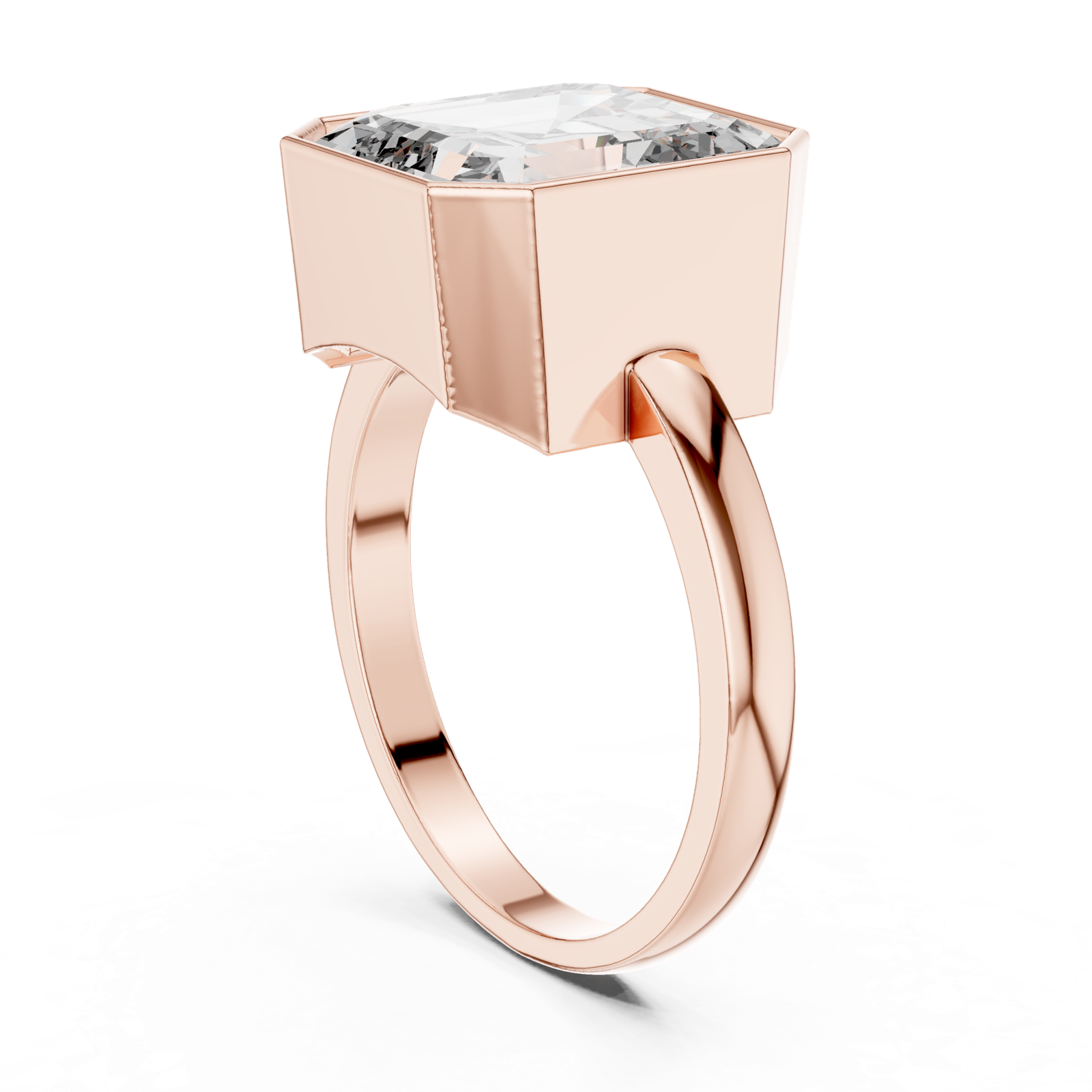 Gold Ring GR01, Rose Gold, view 1