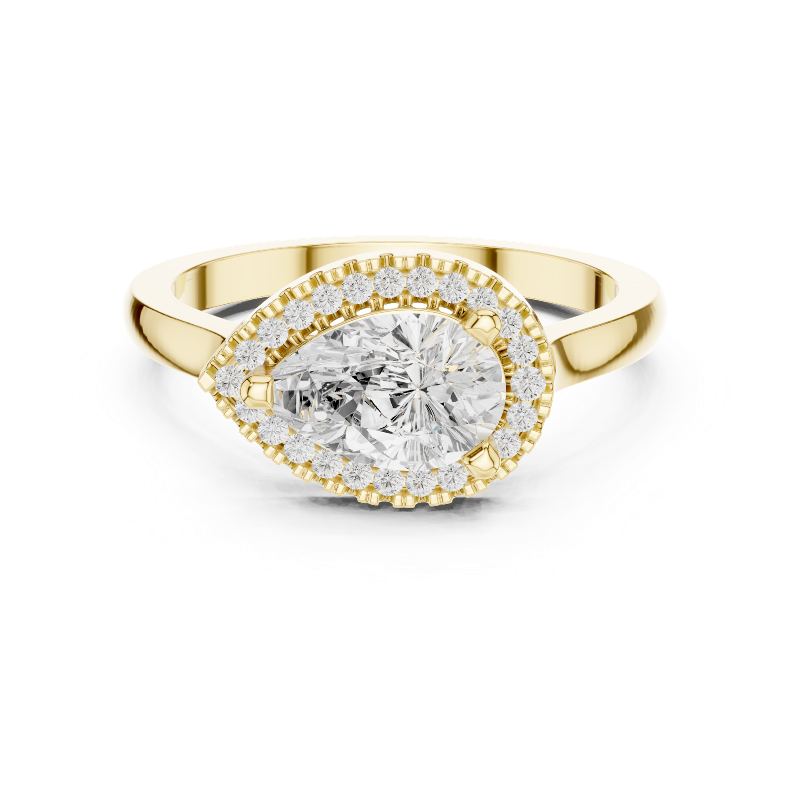Gold Ring DDLR-346, Yellow Gold, view 4