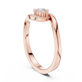 Gold Ring DDLR-841, Rose Gold, view 1