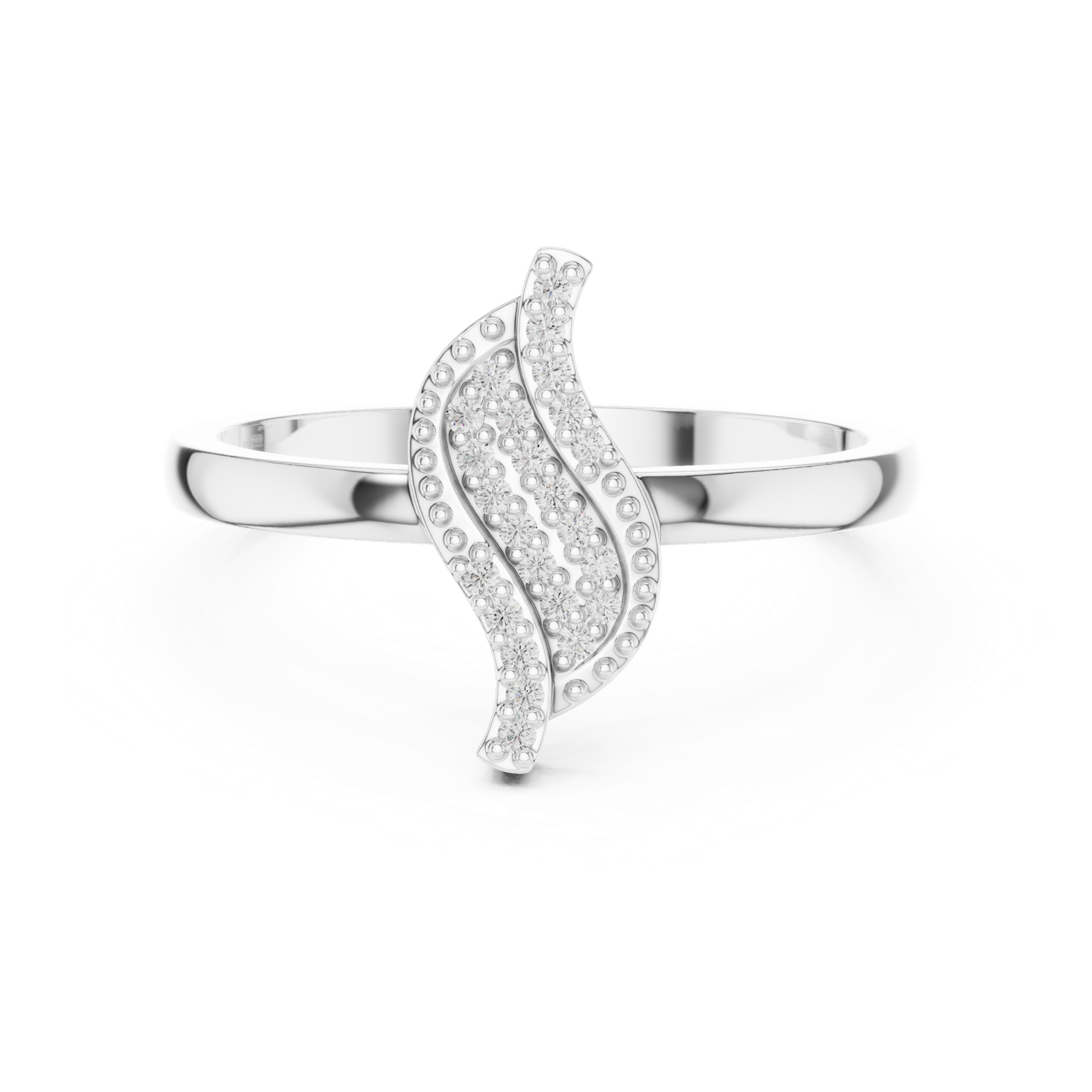Gold Ring DDLR-663, White Gold, view 4