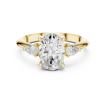 Gold Jewelry L35-66, Oval center stone, Yellow Gold, view 4