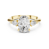 Gold Jewelry L35-66, Oval center stone, Yellow Gold, view 4