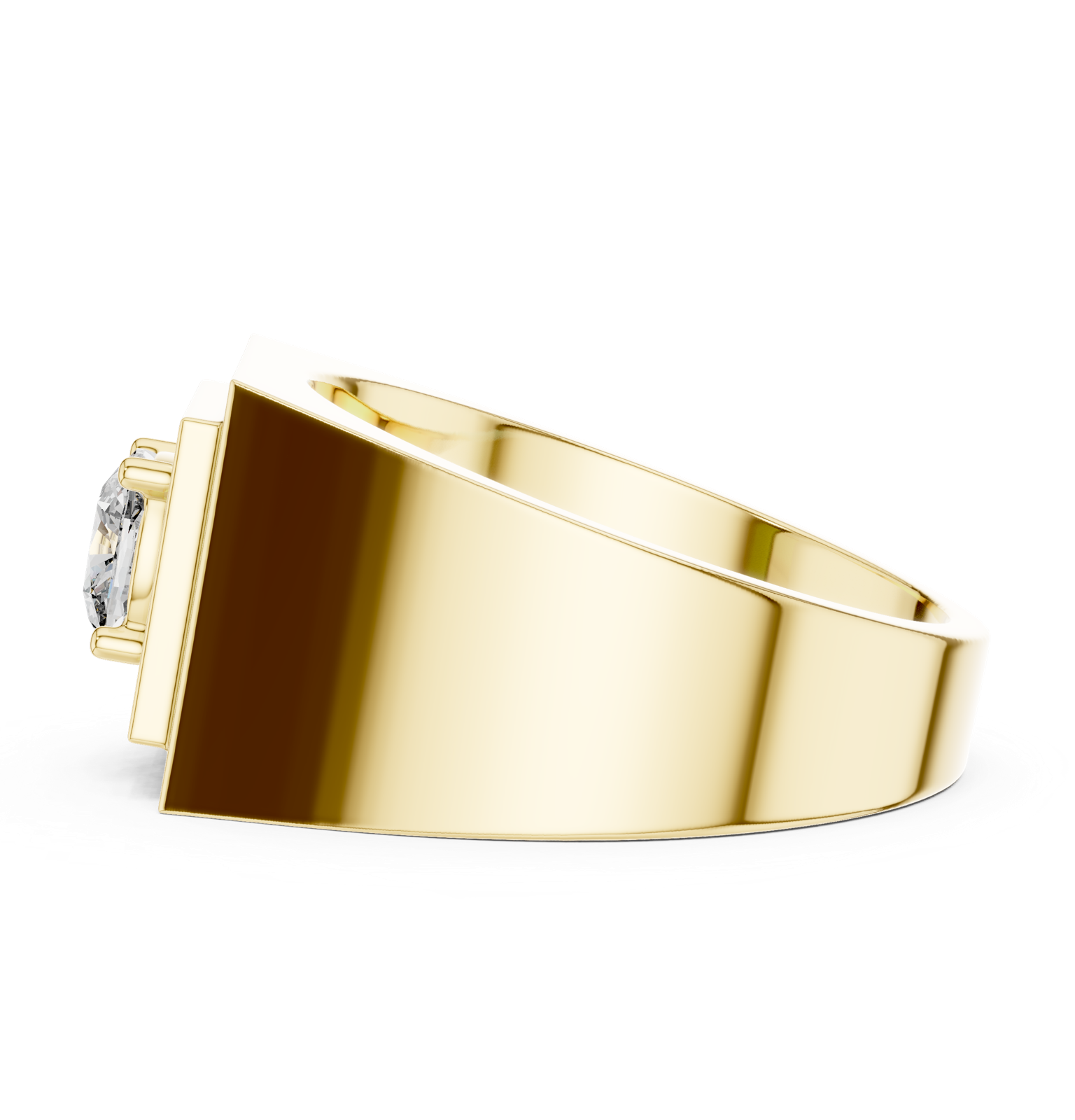Gold Ring L28-GR, Yellow Gold, view 3