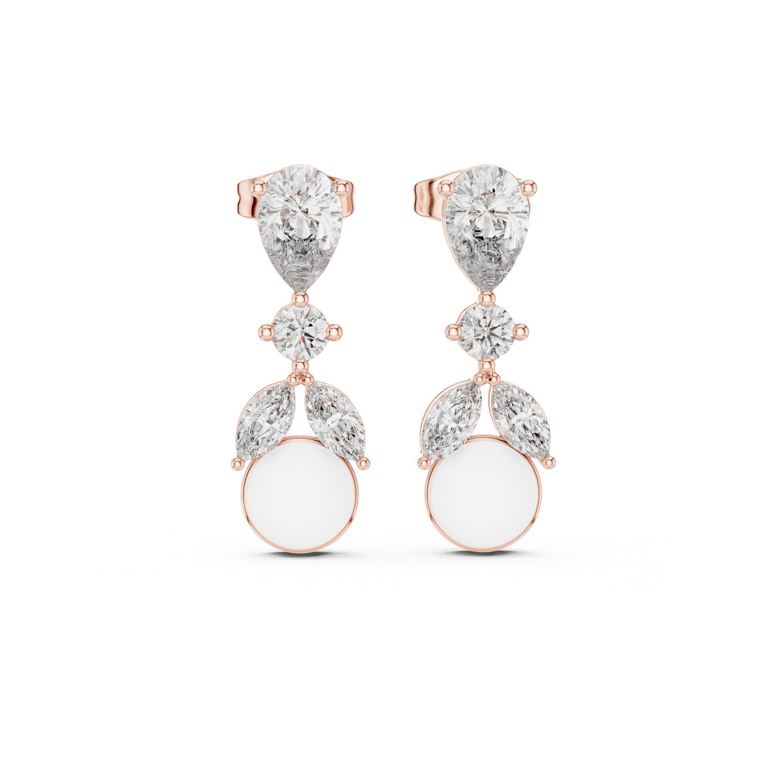 Gold Earrings AER-1, Rose Gold