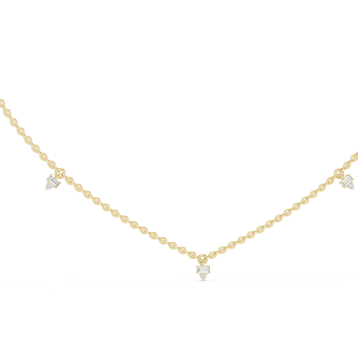 14K Solid Gold Lab Diamond Solitaire Pendant Necklace, Yellow Gold, view 1