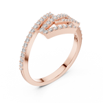 Gold Ring LR-01 (75), Rose Gold, view 2