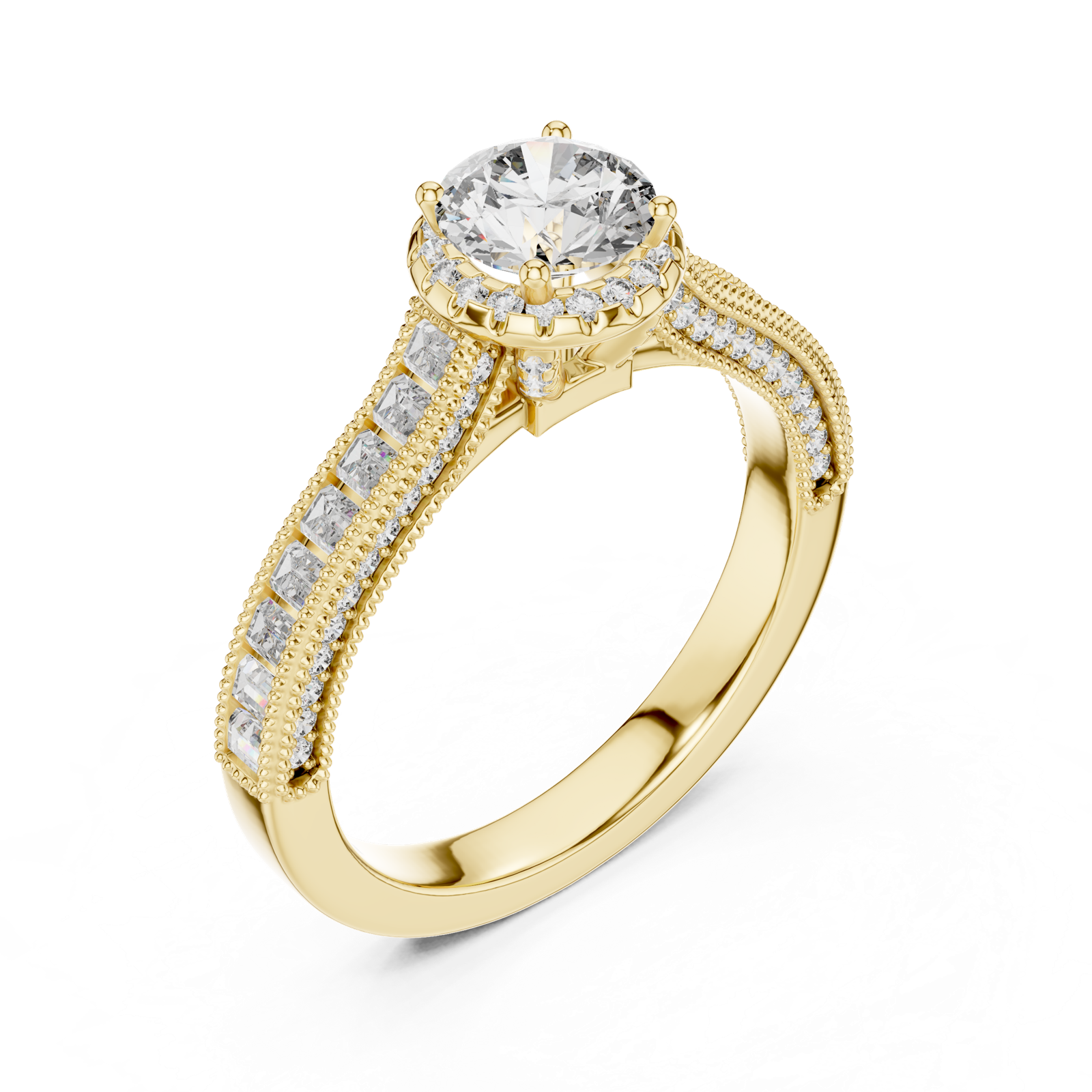Gold Ring LR-0206, Yellow Gold, view 2