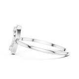 Gold Ring DR-6176, White Gold, view 3