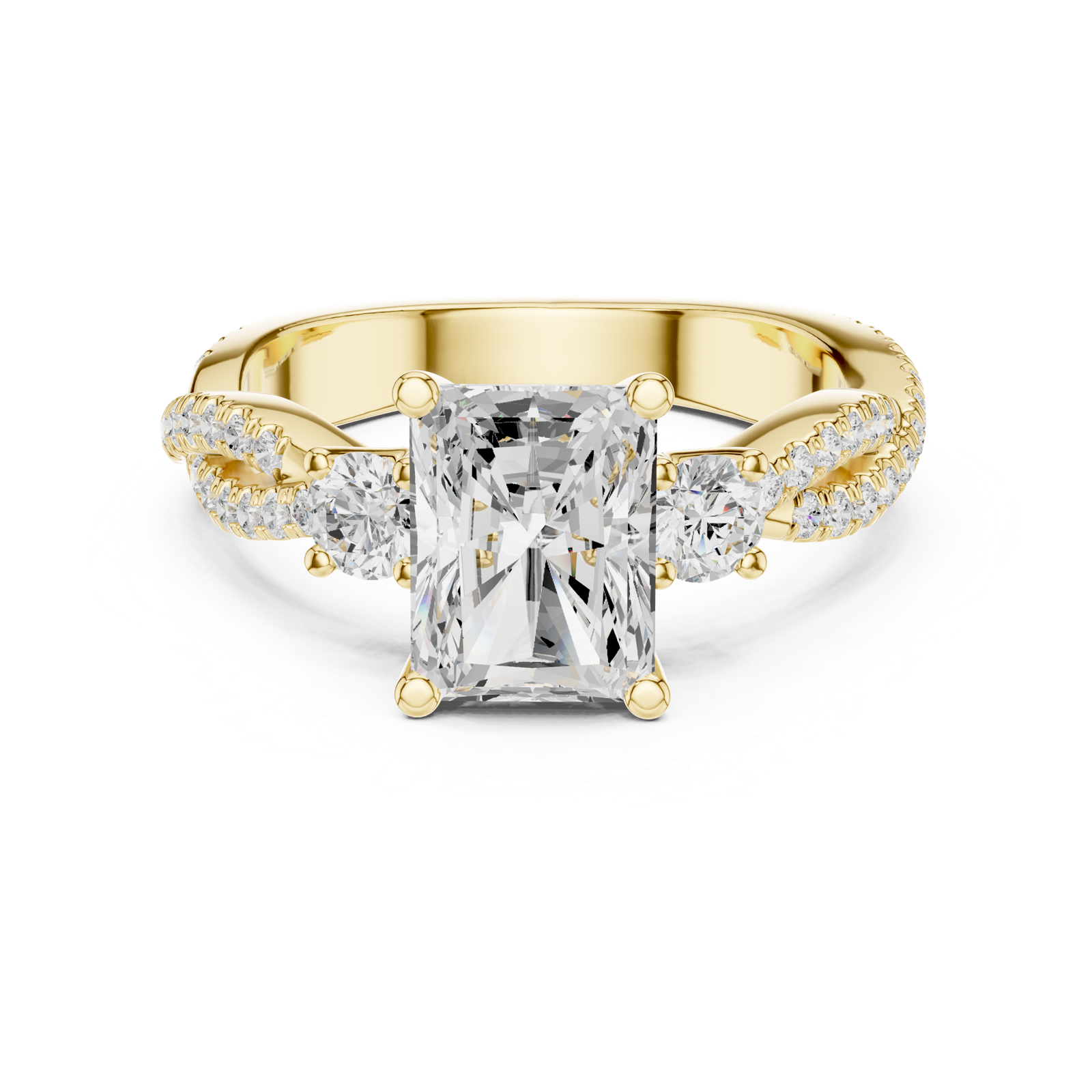 Gold Ring DDLR-1039, Yellow Gold, view 4