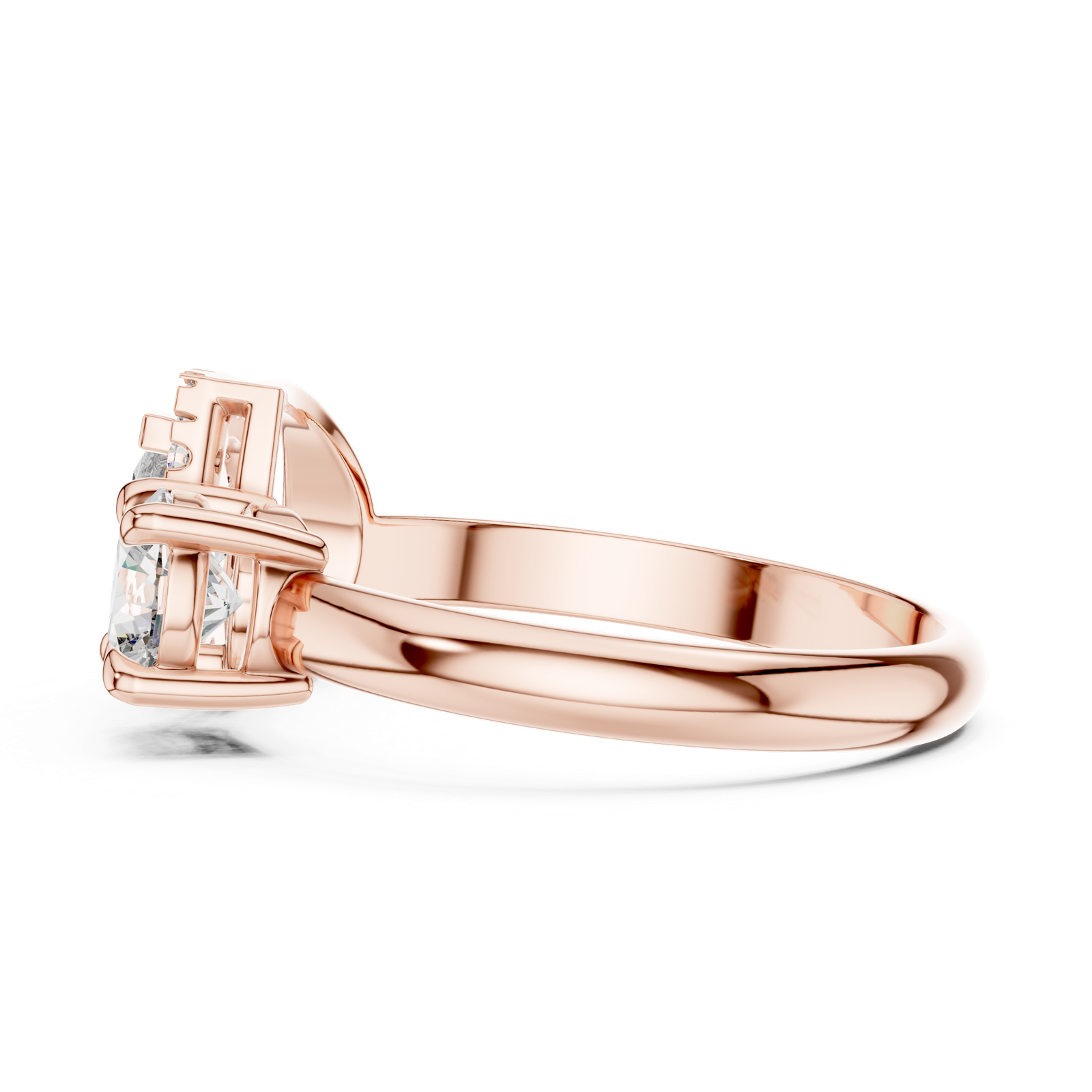 Gold Ring DDLR-003, Rose Gold, view 3