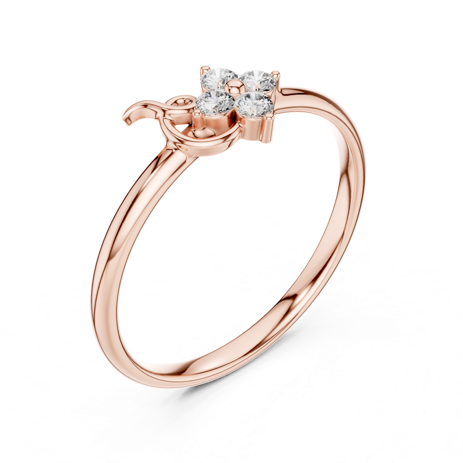 Gold Ring 1 (393), Rose Gold, view 2