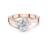 Gold Ring DDLR-435, Rose Gold, view 4
