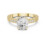 Gold Ring DDLR-893, Yellow Gold, view 4