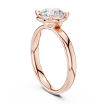 Gold Jewelry L36-10, Round center stone, Rose Gold, view 1