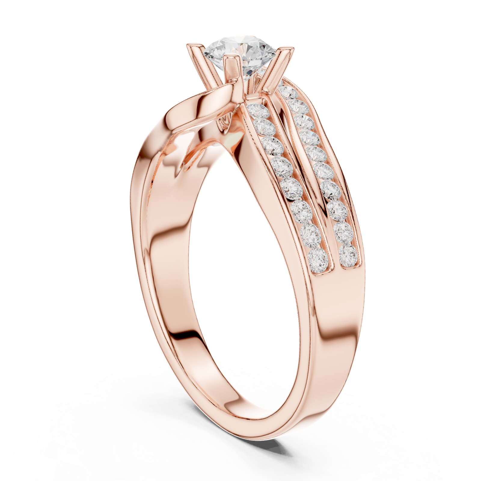 Gold Ring LR-0292, Rose Gold, view 1