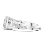 Gold Ring DDLR-253, Princess center stone, White Gold, view 3