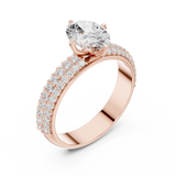 Gold Ring DDLR-1051, Rose Gold, view 2