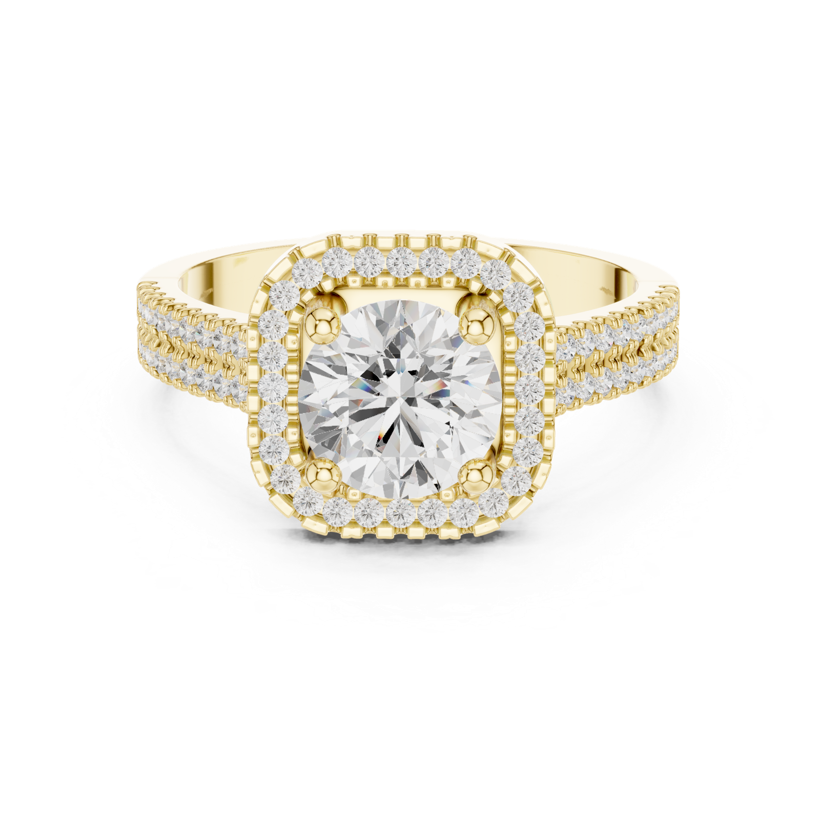 Gold Ring DDLR-329, Yellow Gold, view 4