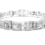 14K Solid Gold Lab Diamond Bracelet, White Gold, view 4