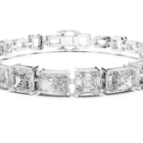 14K Solid Gold Lab Diamond Bracelet, White Gold, view 4