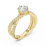 Gold Ring DDLR-666, Yellow Gold, view 2