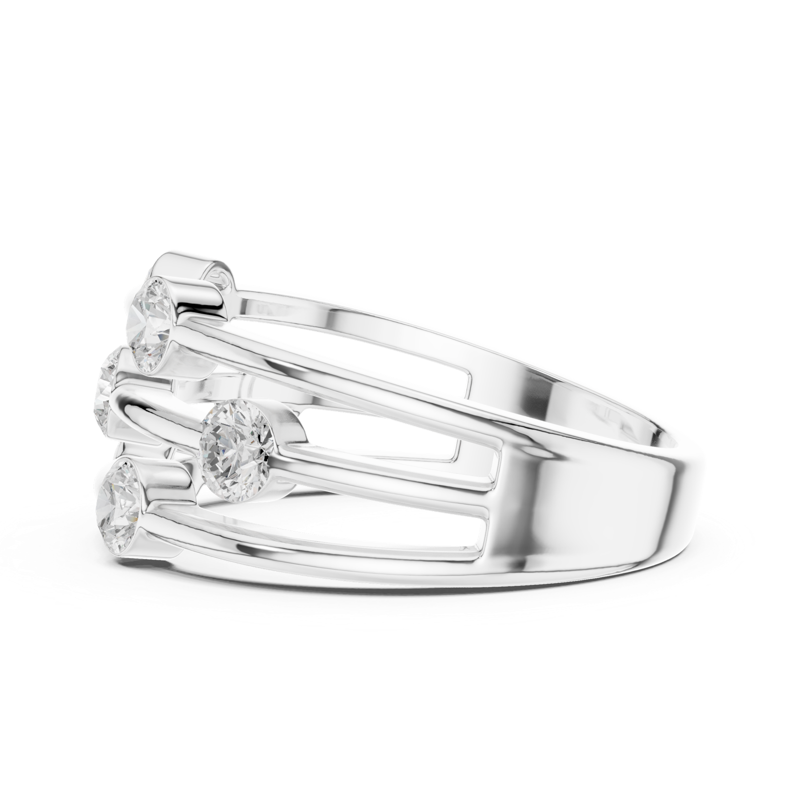 Gold Ring DDLR-464, White Gold, view 3
