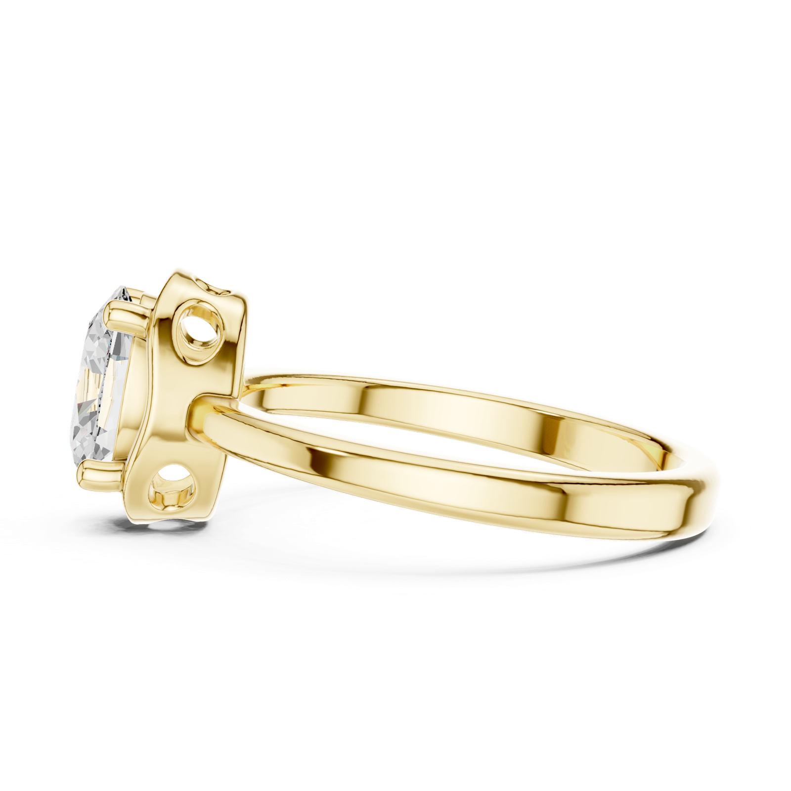 Gold Ring DDLR-504, Yellow Gold, view 3