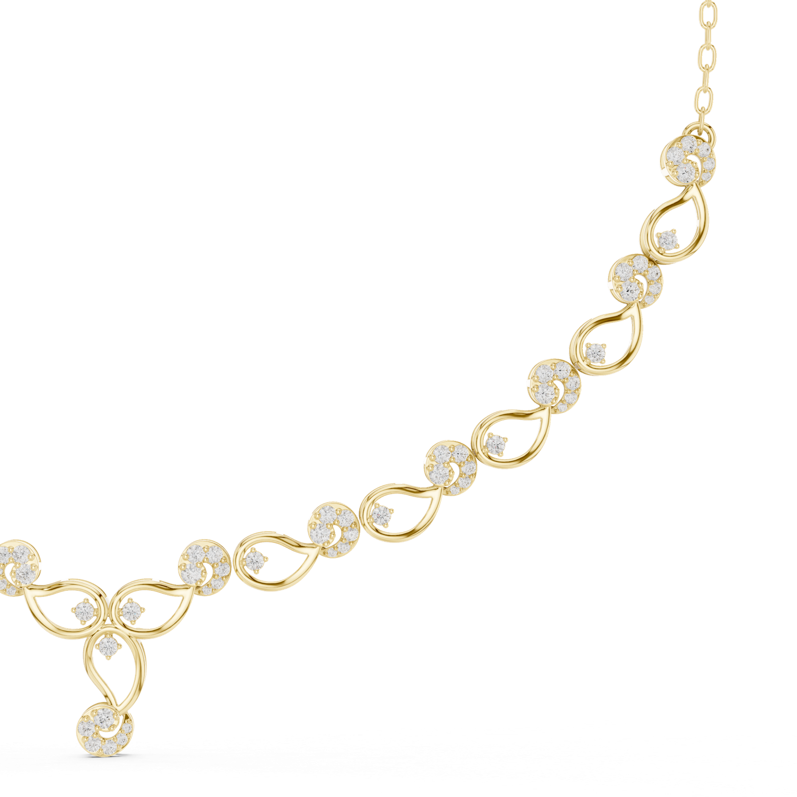 Gold Necklace SBWN (7), Yellow Gold, view 3