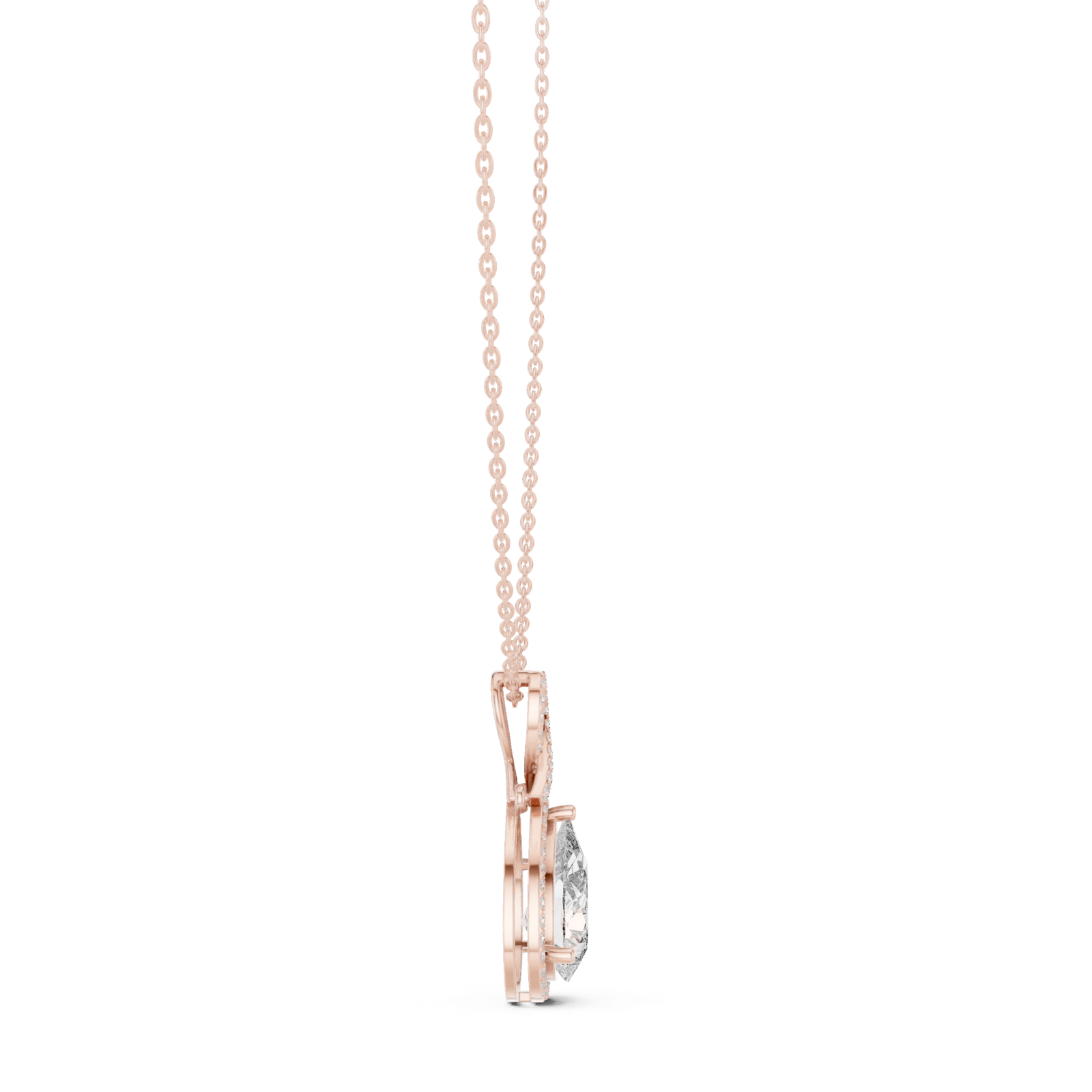 Gold Pendant GPD-0014, Rose Gold, view 3