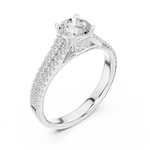 Gold Ring LR-0326, White Gold, view 2