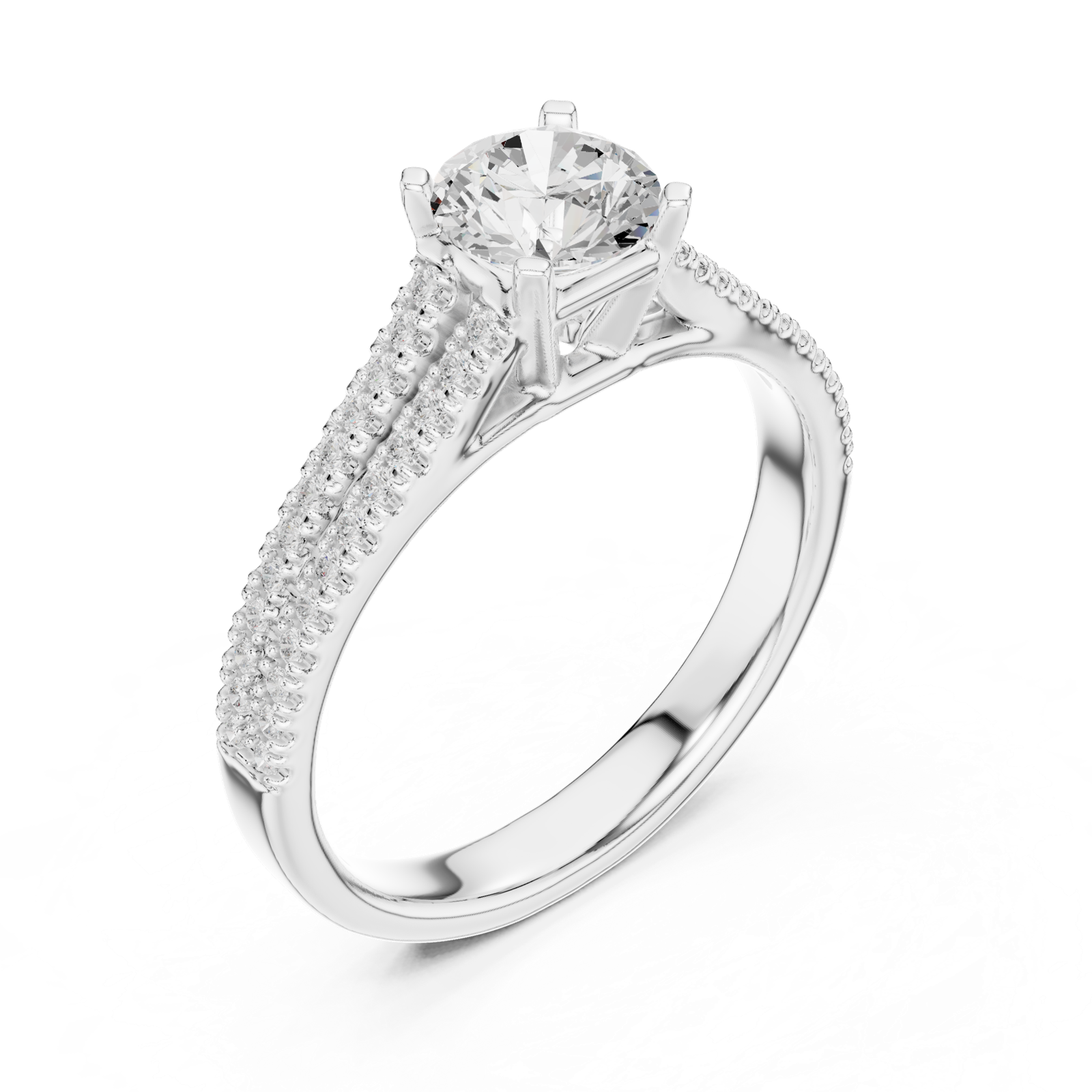 Gold Ring LR-0326, White Gold, view 2