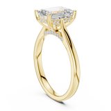 Gold Ring DDLR-163, Emerald center stone, Yellow Gold, view 1