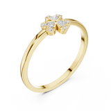 Gold Ring DDLR-812, Yellow Gold, view 2