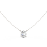 Gold Jewelry DDPO-001, Oval center stone, White Gold