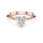 Gold Jewelry L36-6, Heart center stone, Rose Gold, view 4