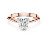 Gold Jewelry L36-6, Heart center stone, Rose Gold, view 4