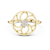 Gold Ring DR-6231, Yellow Gold, view 4