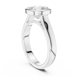 Gold Jewelry L36-3, Cushion center stone, White Gold, view 1