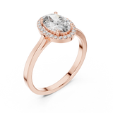 Gold Ring ALR-116, Rose Gold, view 2