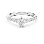 Gold Ring DDLR-586, White Gold, view 4