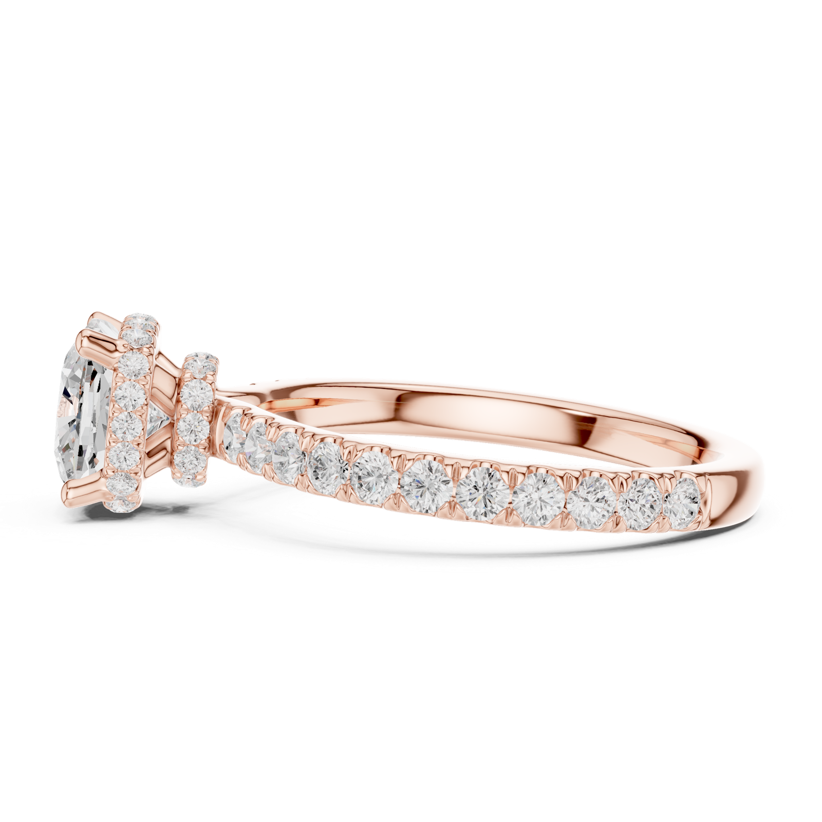 Gold Ring DDLR-873, Rose Gold, view 3