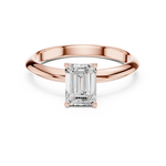 Gold Jewelry L36-6, Emerald center stone, Rose Gold, view 4