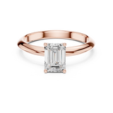 Gold Jewelry L36-6, Emerald center stone, Rose Gold, view 4
