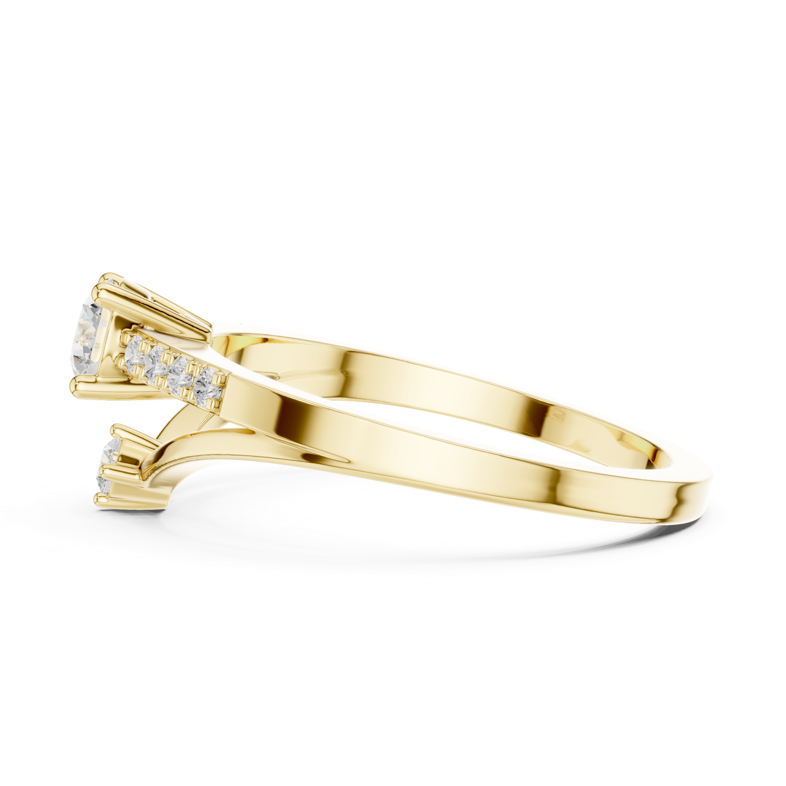Gold Ring DDLR-835, Yellow Gold, view 3